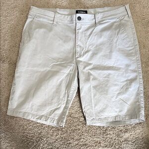 Express Men's Gray Flat Front Shorts